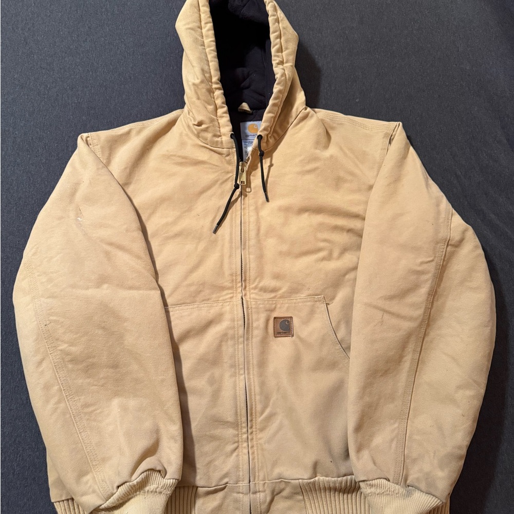 Carhartt Quilted Hooded Work Jacket - Size Large